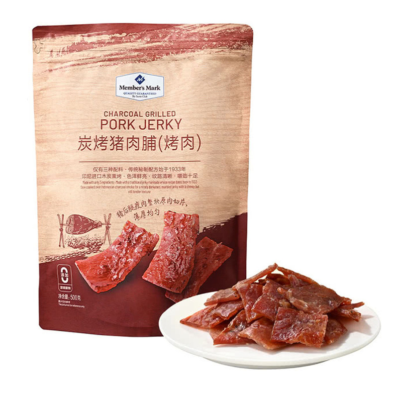 山姆MM超市代购炭烤猪肉脯500g