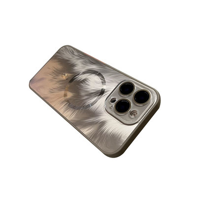 羽毛磁吸磨砂苹果手机壳带镜头膜