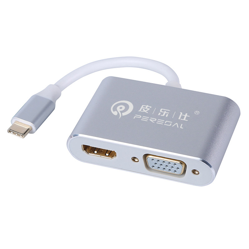 Type-c转HDMI/VGA转换器适用苹果电脑华为mate30手机接电视投影仪