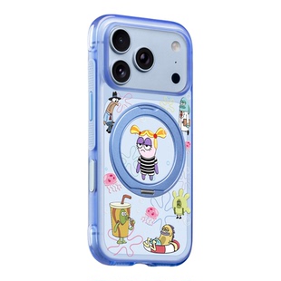 benefit冰川蓝松弛丧系丑鱼支点壳适用于iphone18promax磁吸手机壳带支架苹果17PROMAX新款15pro防摔16pro