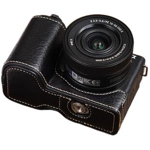 适用索尼a7c2r皮套相机包a7m4保护套A6400ZVE10二代相机套A6100
