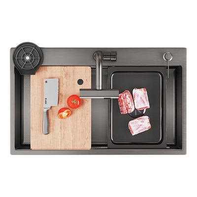 【特厚5MM】304不锈钢抗污大单槽