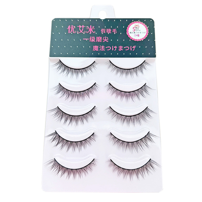 中式古典风自然硬梗单眼皮假睫毛