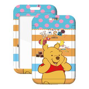 维尼熊卡通卡套挂脖长挂绳公交卡饭卡套接送卡门禁卡身份证保护套