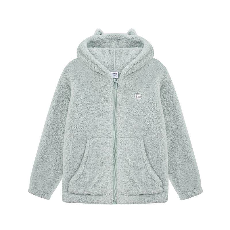 探路者儿童珊瑚绒抓绒服2025新款秋季男女童户外舒适宽松抓绒外套