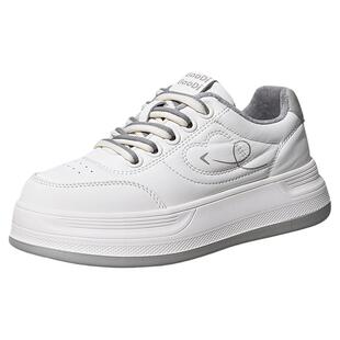 高蒂冬季加绒低帮小白鞋女2025新款厚底增高保暖休闲板鞋百搭运动