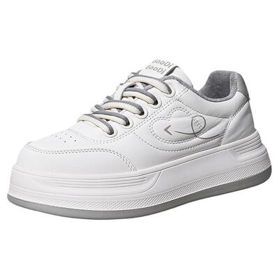 高蒂冬季加绒低帮小白鞋