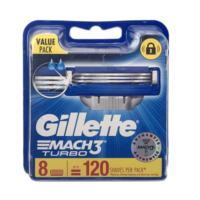 吉列剃须刀锋速3层8升级版片装