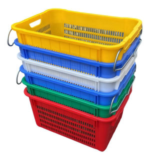 加厚塑料周转箩框周转筐大号快递筐服装箩筐塑料篓筐周转箱鱼筐