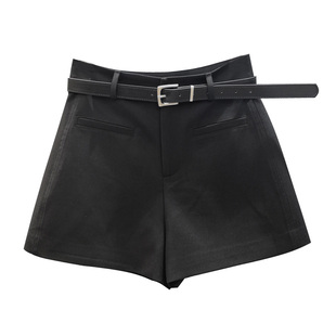 XIBEIERXIXI高腰短裤女外穿2025秋季宽松显瘦a字西装裤百搭休闲裤