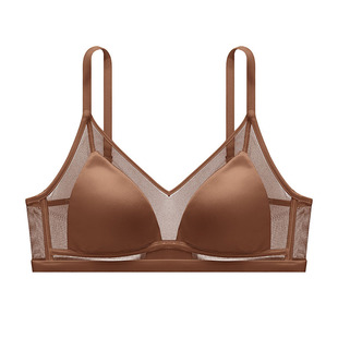 圣堡达岱夫人文胸8601超薄性感光面网纱聚拢透气舒适三角杯内衣女