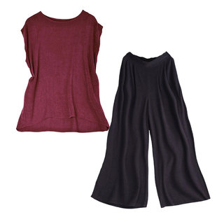 天丝微胖显瘦套装2026新款女装夏季胖mm遮肚藏肉休闲两件套女夏款