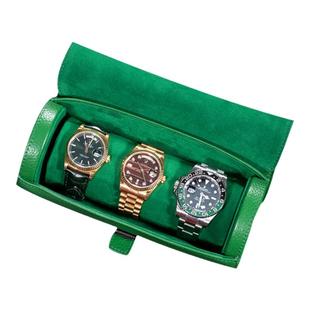 真皮手表收纳盒圆筒机械表表盒手链手镯饰品包便携式表盒防震防摔