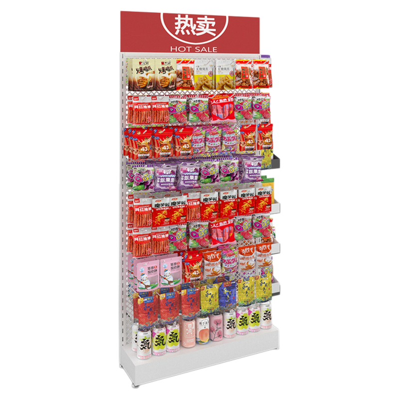 超市网红零食货架小食品置物架