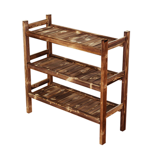 菜架火锅店菜架多层实木碳化蔬菜置物架子三层厨房酒店放菜架定制