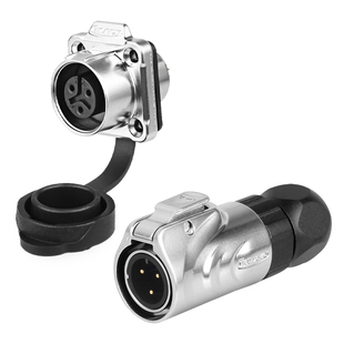 凌科LP12防水航空插头2 3 4 5 7 8 芯全金属微小型面板安装连接器