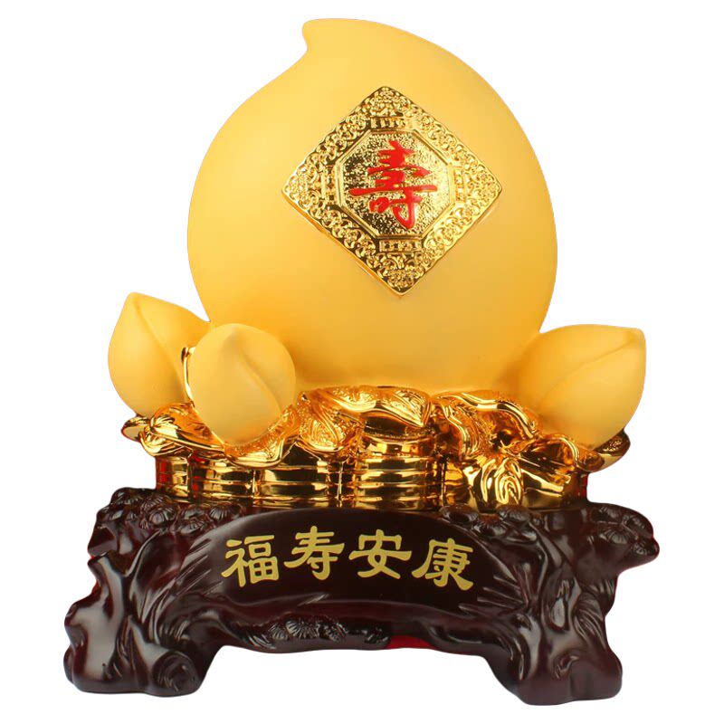 寿桃摆件福寿安康送长辈贺礼物