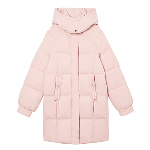 羽绒棉服女中长款2025年新款冬季加厚保暖外套韩版宽松面包服棉衣