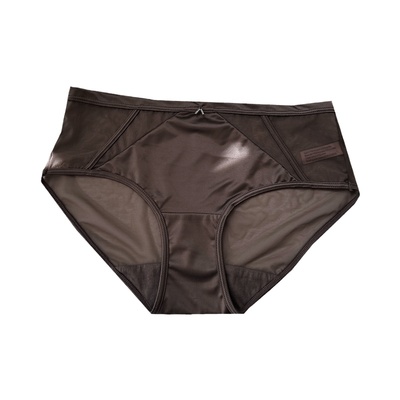 油光缎面镂空法式性感网纱内裤女