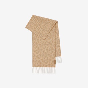 【新年礼物】BURBERRY B 字型吊饰图案羊绒围巾 多色