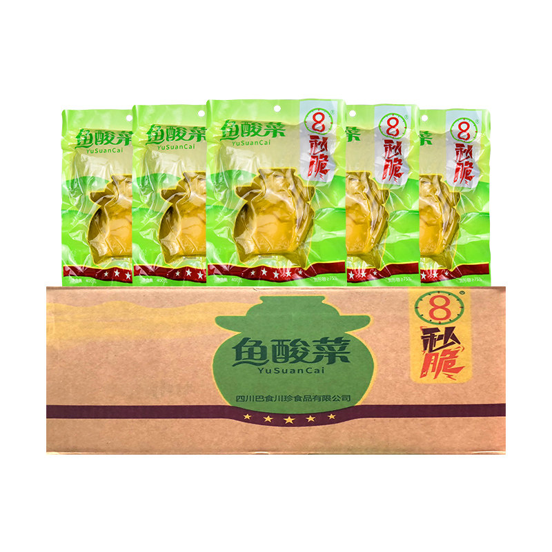 8秒脆鱼酸菜400g*40袋整箱餐饮商用四川老坛泡菜酸菜鱼配菜批发