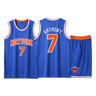 尼克斯球衣布伦森罗斯唐斯安东尼球服套装男定制儿童速干训练队服