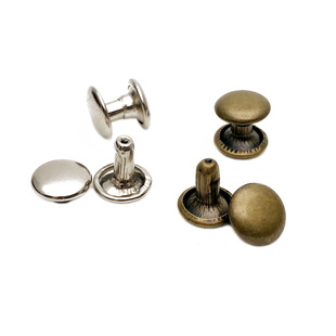 盒装金属双面帽钉铆钉子母扣子平面撞钉皮具箱包配件打孔安装工具