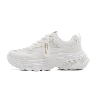 大嘴猴女鞋冬季老爹鞋女款春秋新款小白鞋保暖棉鞋休闲运动鞋系带