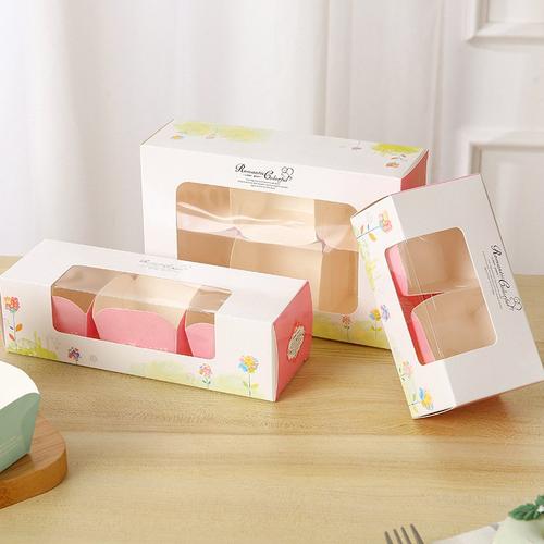 北海道蛋糕纸杯戚风蛋糕透明可视面包包装盒包装甜品盒子烘焙