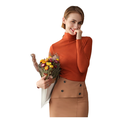 基达羊毛暖绒打底衫女秋冬保暖