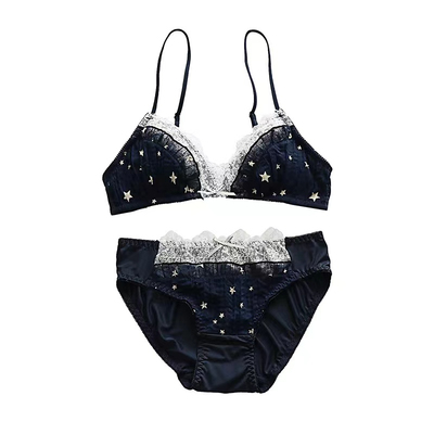 文胸日系繁星纯棉bralette三角
