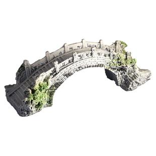室内外小桥亭子塔石磨假山配件鱼池缸水族箱装饰造布景石拱桥摆件