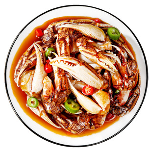 青岛醉蟹钳香辣蟹钳生腌即食罐装280g捞汁小海鲜麻辣蟹脚罐头商用