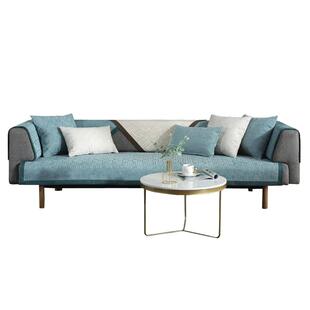 实木防滑沙发垫布艺四季通用北欧简约高档雪尼尔座垫全包皮套罩巾