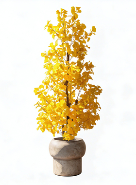 仿真绿植高端轻奢银杏树落地盆栽