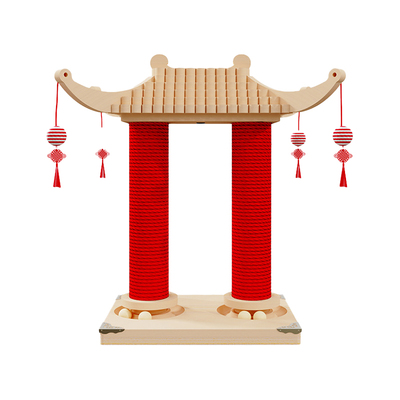 实木剑麻绳猫抓板立式猫爬架