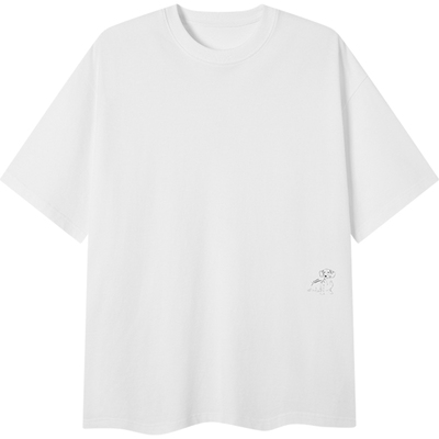 LEZORA柔绒奶油棉腊肠狗短袖T恤