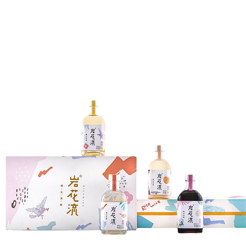 岩花流4瓶组合装礼盒聚会米酒