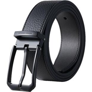海澜之家真牛皮腰带针扣皮带男士新款品牌年轻人时尚裤带男款正品