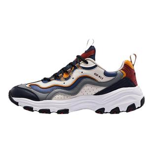 乔丹运动鞋男2025冬季革面防水加绒保暖休闲复古熊猫鞋休闲老爹鞋