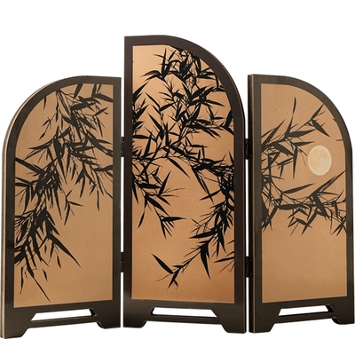 中古风墨竹小屏风装饰摆件
