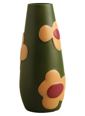 Lunabay复古风手工彩绘陶瓷花瓶