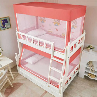 蚊帐子母床上下床防尘顶上铺1.2梯形下铺1.5家用儿童双层床高低床