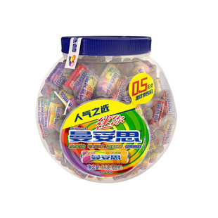 曼妥思劲嚼充气糖1kg罐装约100支儿童脆皮薄荷糖果水果软糖零食
