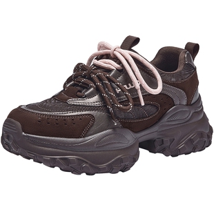 热风厚底老爹鞋女鞋2026春季新款增高显瘦休闲鞋运动户外休闲鞋子