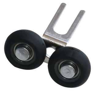 钛合金平移门上轮厨房衣柜推拉玻璃门上轨道滑轮卫生间导轨滚轮子