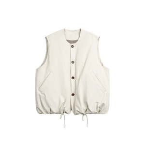 Holocene美式潮牌复古坎肩纽扣日系cityboy马甲棉服冬季无袖背心
