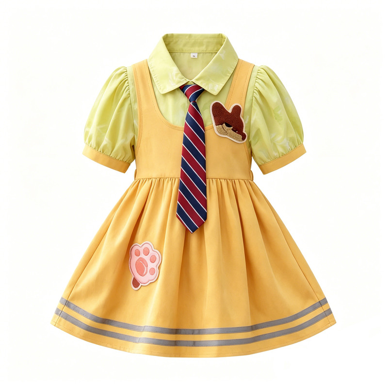 男童衬衫套装女童裙子疯狂动物城尼克狐狸演出服六一儿童表演服夏