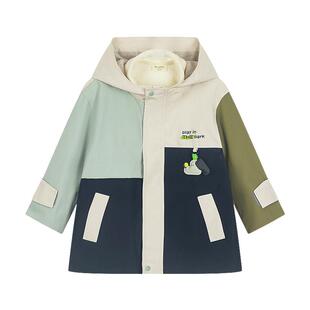 马拉丁童装儿童外套2025秋装新款男女童户外两件套设计风衣