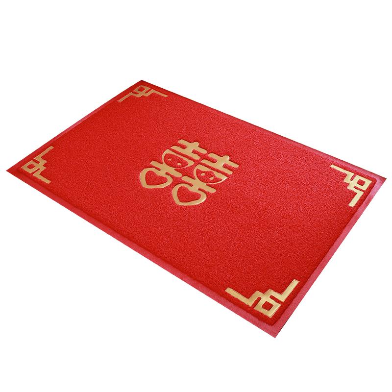 结婚地垫入户门垫喜字新婚家用门口大门防滑脚垫室外红色喜庆地毯
